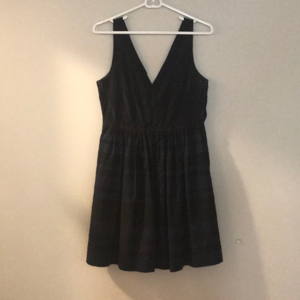 J.Crew Navy/black striped dress